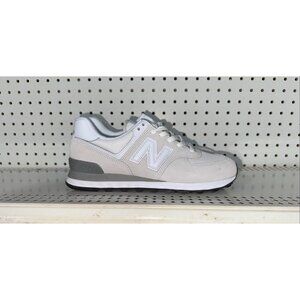 New Balance 574 Core Womens Suede Athletic Shoes Sneakers Size 10 Gray White